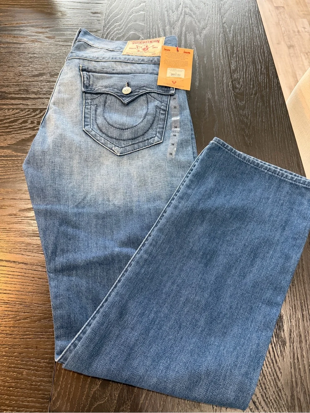 True Religion Medium Indigo Straight Leg Jeans